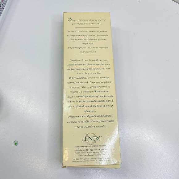 VTG Lenox beeswax candle, taper candle, white candle - Picture 8 of 8